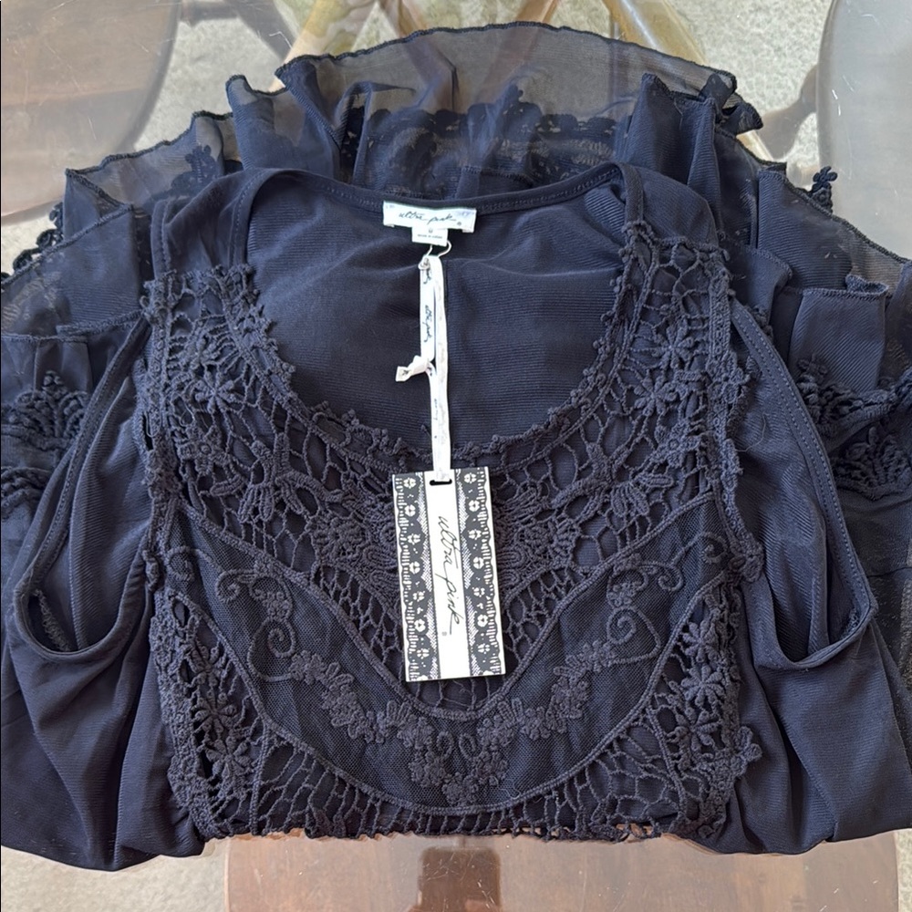 Elegant Black Lace Top
